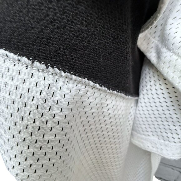 ADIDAS Layered Look Pullover Large Black White French Terry Jersey Tunic Womens - Picture 7 of 9